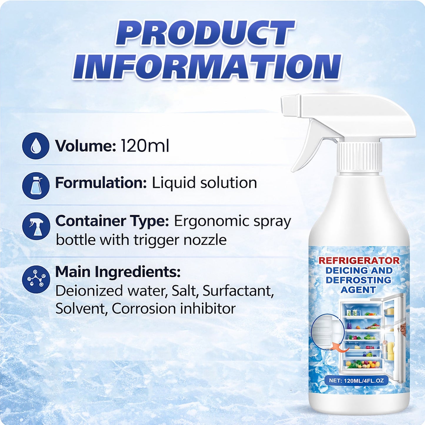 š§Defrosting Spray for Fridge & Freezer š„ Last Day 60% OFF | Instant Ice Removal, Anti-Frost Formula