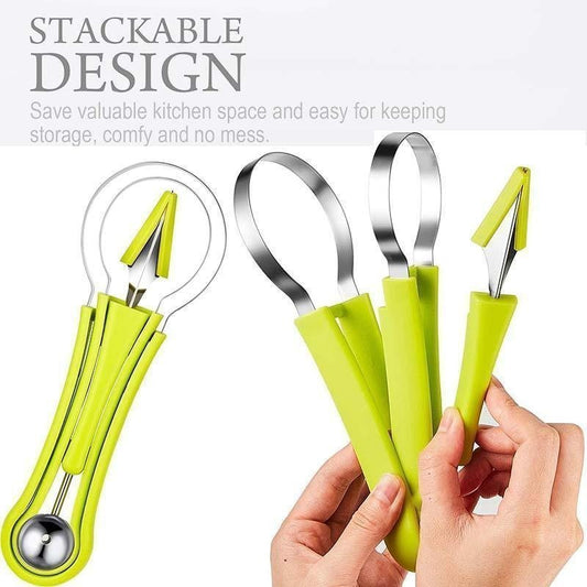 🏆Master Fruit Prep | Space-Saving 4-in-1 Stainless Steel Carver