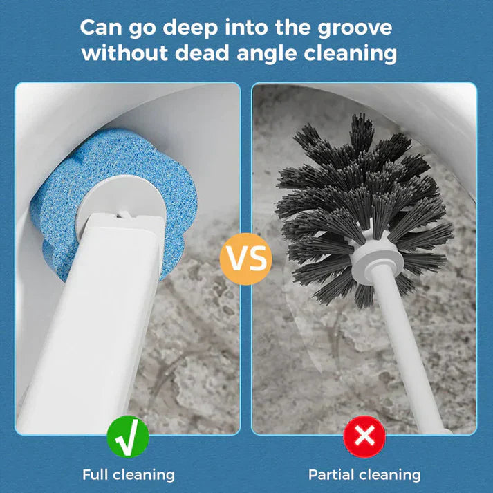 🚽Disposable Toilet Brush Set -with Built-In Cleaner & 60Refills
