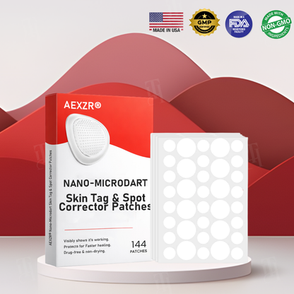 🩹 AEXZR® Nano-Microdart Skin Tag Patches — Painless Removal in 3-7 Days, Dual-Action Repair, No Scarring
