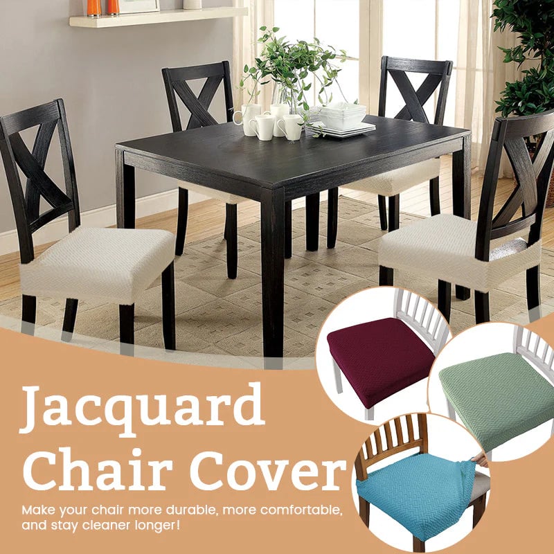 👜🪑 Waterproof Jacquard Chair Covers — ✨Stretchy, Durable & Non-Slip Seat Protectors for Dining Room, Pets & Kids! 🌟