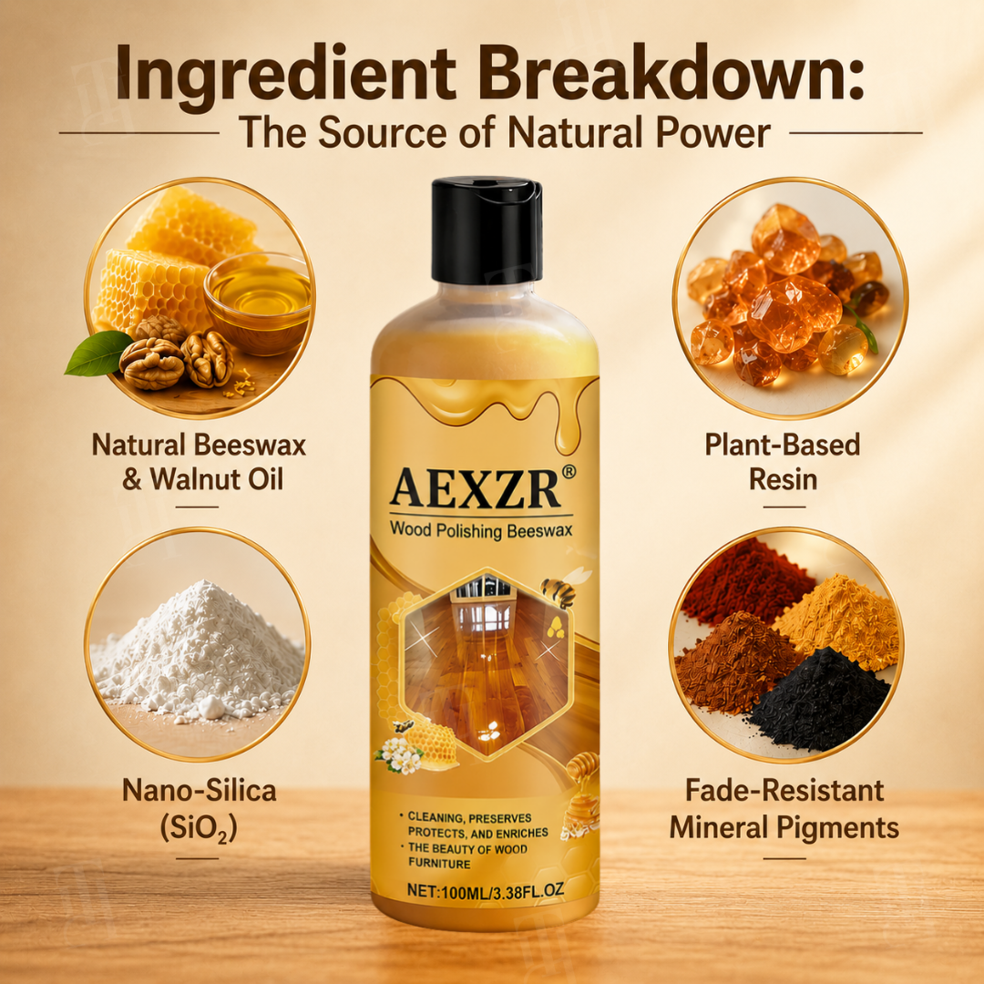 🏆AEXZR® Wood Polishing Beeswax— 60-Second Wood Scratch Eraser | Advanced Nano-Fiber Polish & Floor Repair Liquid