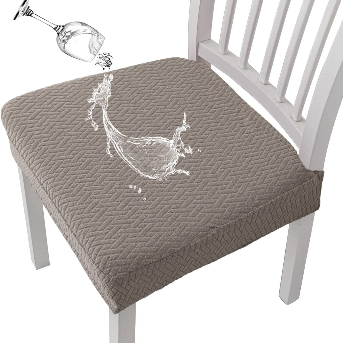 👜🪑 Waterproof Jacquard Chair Covers — ✨Stretchy, Durable & Non-Slip Seat Protectors for Dining Room, Pets & Kids! 🌟