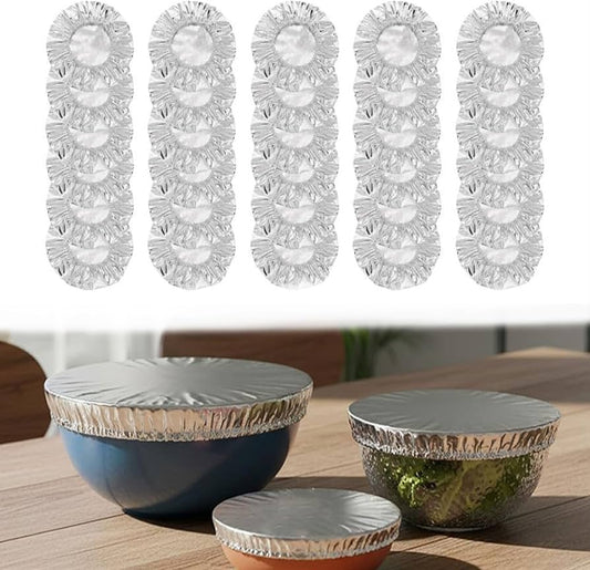 🌟Reusable Aluminum Foil Food Cover (40 Pack)-Lock in Freshness & Heat Instantly | Eco-Friendly Kitchen Essential