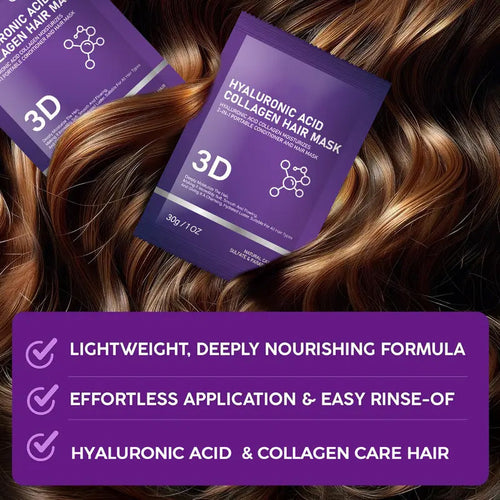 🔥Last Day Sale 50% OFF🔥3D Hyaluronic Acid & Collagen Hair Mask