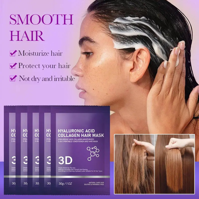 🔥Last Day Sale 50% OFF🔥3D Hyaluronic Acid & Collagen Hair Mask