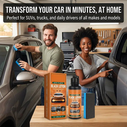 🚗 Plastic Restorer for Cars – Removes Oxidation, Dirt & Wax Residue, Dye Infused Waterproof Plastic Restorer, Cars Care Product - Perfect for Faded Bumpers, Trim & Vinyl on Jeeps, Truck Beds, Avalanches & ATV