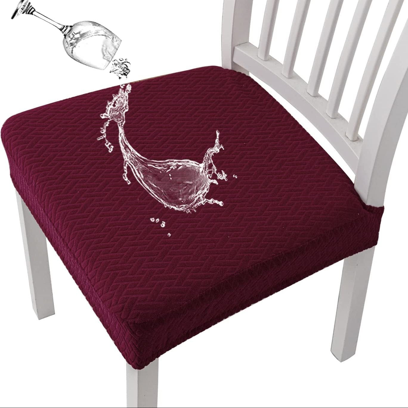 👜🪑 Waterproof Jacquard Chair Covers — ✨Stretchy, Durable & Non-Slip Seat Protectors for Dining Room, Pets & Kids! 🌟