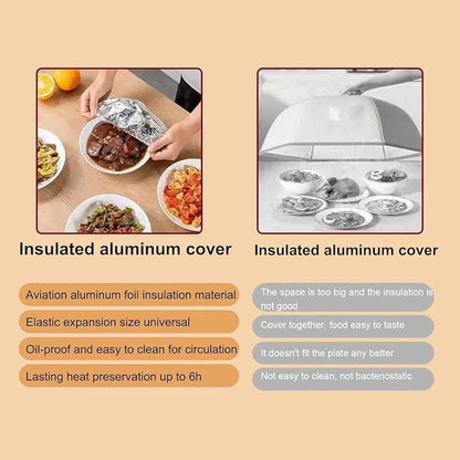 🌟Reusable Aluminum Foil Food Cover (40 Pack)-Lock in Freshness & Heat Instantly | Eco-Friendly Kitchen Essential