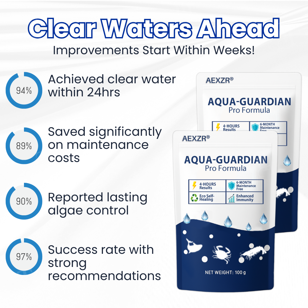 🌊 AEXZR® Aqua-Guardian Pro Formula —Clear Water in 24 Hours, Dual-Bio Algae Control, Safe for All Aquatic Life