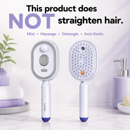 ✨ ✨ 1-Click Self-Cleaning Detangling Hair Brush wit✨ 1-Click Self-Cleaning Detangling Hair Brush with Hydrating Mist | Frizz Control & Scalp Massage 💆‍♀️
