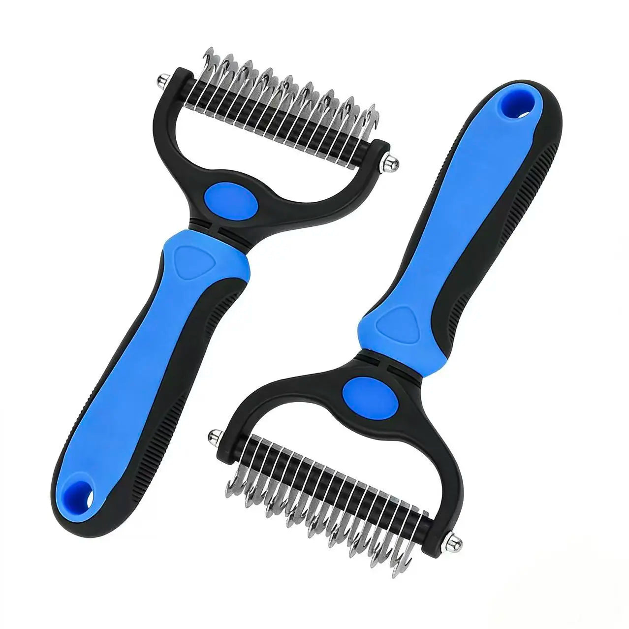 🏆 Dual-Sided Pet Dematting Rake & Undercoat Comb | Pain-Free Grooming Tool for Long-Haired Dogs & Cats ✨