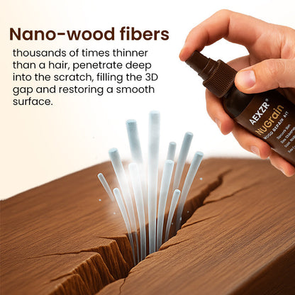 🌿 AEXZR® NuGrain Wood Repair Kit — Scratches Gone in 60 Seconds, Nano-Wood Fiber Fill, Zero-VOC Safe Formula