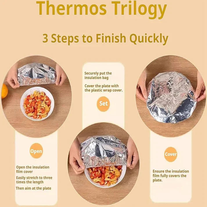 🌟Reusable Aluminum Foil Food Cover (40 Pack)-Lock in Freshness & Heat Instantly | Eco-Friendly Kitchen Essential