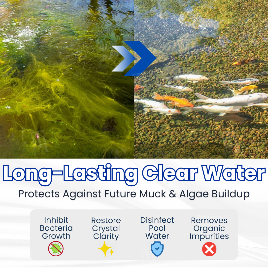 🌊 AEXZR® Aqua-Guardian Pro Formula —Clear Water in 24 Hours, Dual-Bio Algae Control, Safe for All Aquatic Life