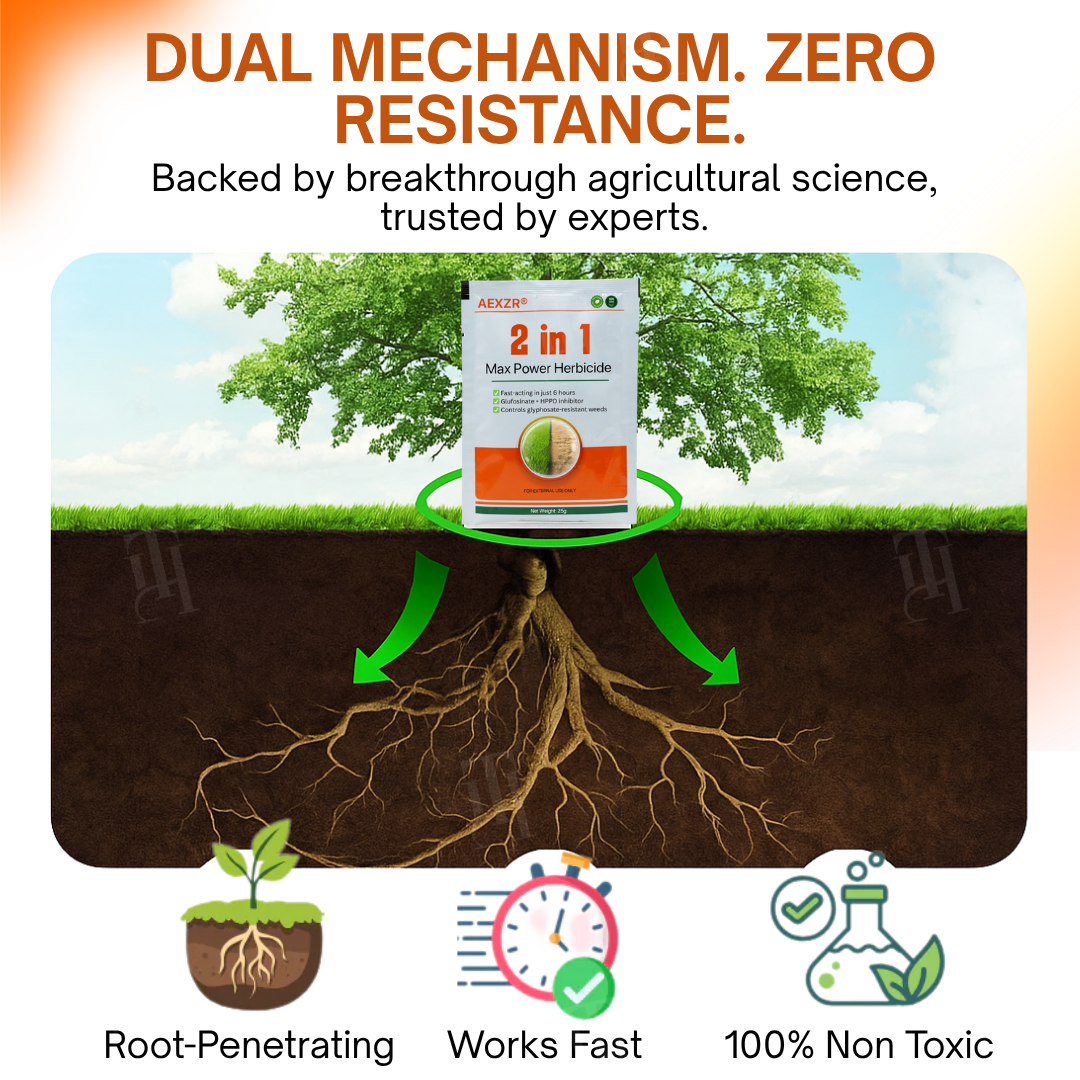 🏆 Professional Dual-Action Herbicide — Kills Toughest Weeds in 6 Hours! Non-Glyphosate Max Strength Formula ✨
