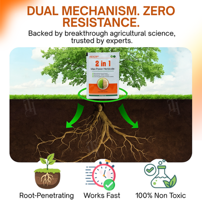 🏆 Professional Dual-Action Herbicide — Kills Toughest Weeds in 6 Hours! Non-Glyphosate Max Strength Formula ✨
