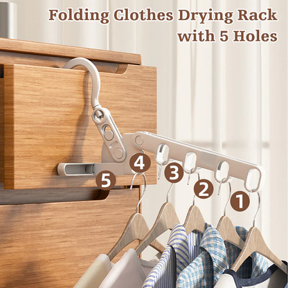 🏆 Last Day Special Price £8.99 ! 🔥Buy 1 Get 1 Free🎁 Portable Foldable Clothes Hanger