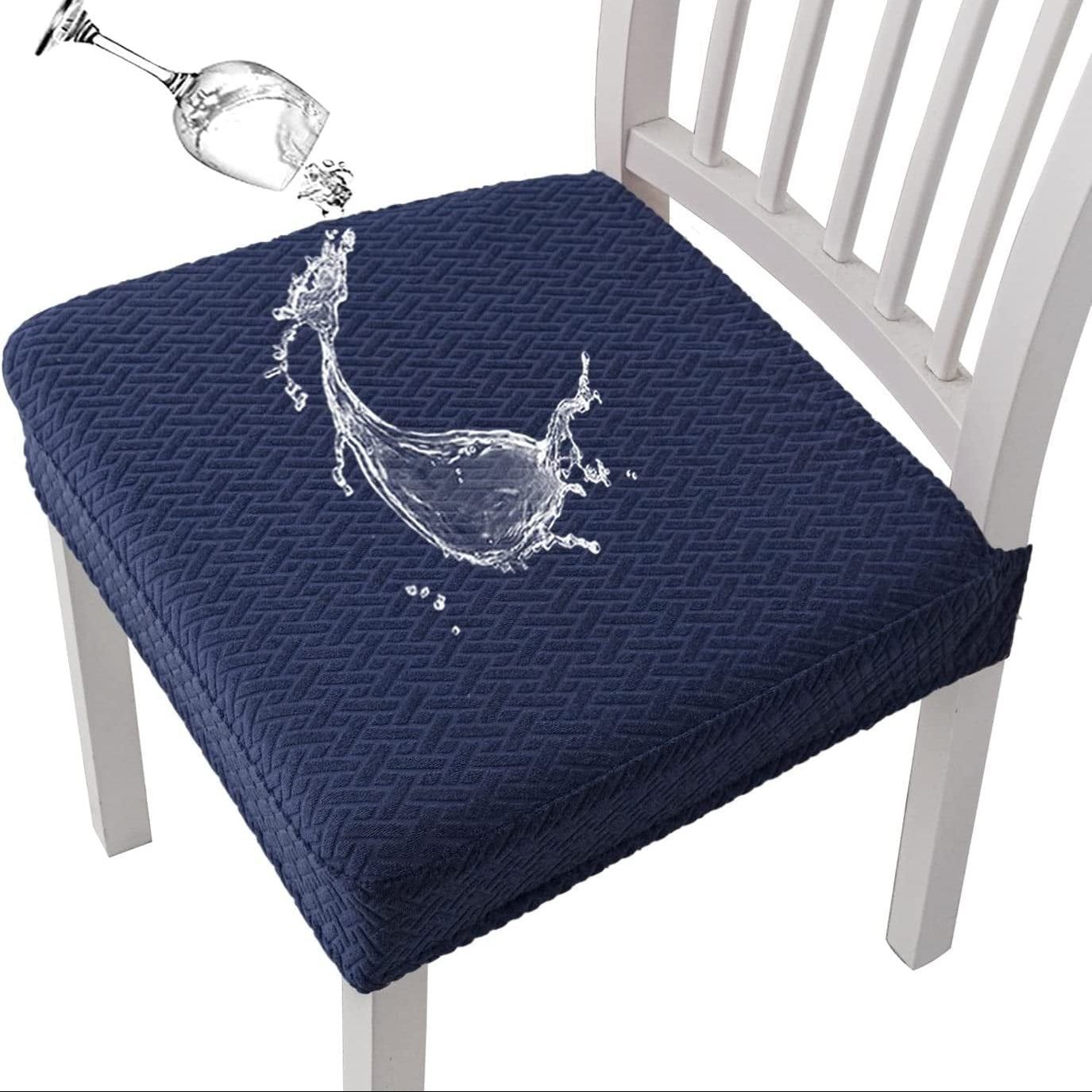 👜🪑 Waterproof Jacquard Chair Covers — ✨Stretchy, Durable & Non-Slip Seat Protectors for Dining Room, Pets & Kids! 🌟