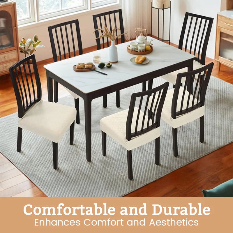 👜🪑 Waterproof Jacquard Chair Covers — ✨Stretchy, Durable & Non-Slip Seat Protectors for Dining Room, Pets & Kids! 🌟