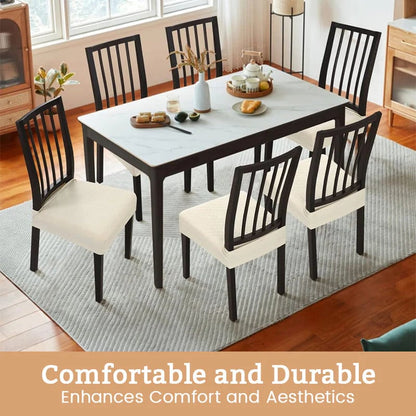 👜🪑 Waterproof Jacquard Chair Covers — ✨Stretchy, Durable & Non-Slip Seat Protectors for Dining Room, Pets & Kids! 🌟