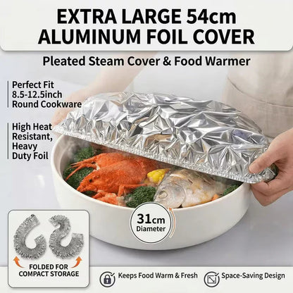 🌟Reusable Aluminum Foil Food Cover (40 Pack)-Lock in Freshness & Heat Instantly | Eco-Friendly Kitchen Essential