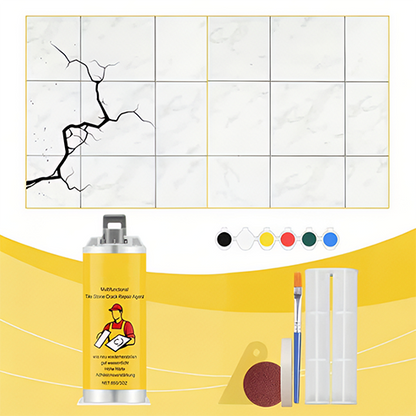 🏆 Pro-Grade Tile Repair Hero —Fast-Drying Invisible Kit for Cracks, Chips & Holes —Waterproof & Permanent DIY Solution ✨