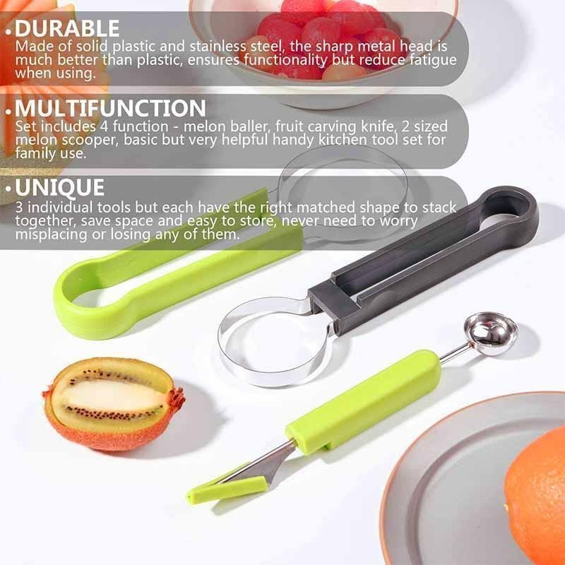 🏆Master Fruit Prep | Space-Saving 4-in-1 Stainless Steel Carver