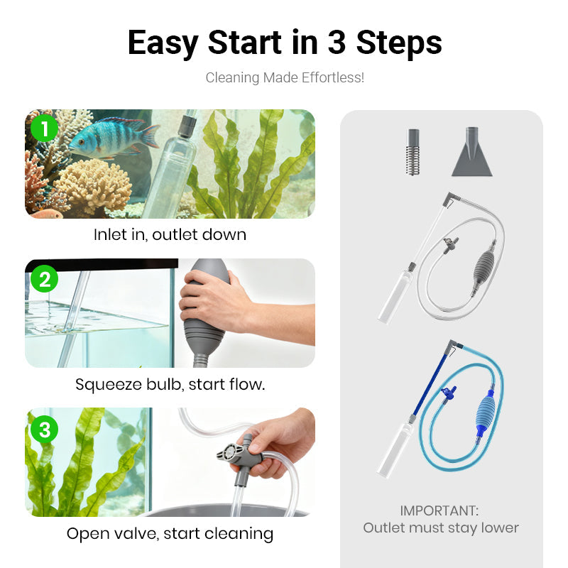 Fish Tank Siphon Vacuum Cleaner
