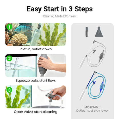 Fish Tank Siphon Vacuum Cleaner