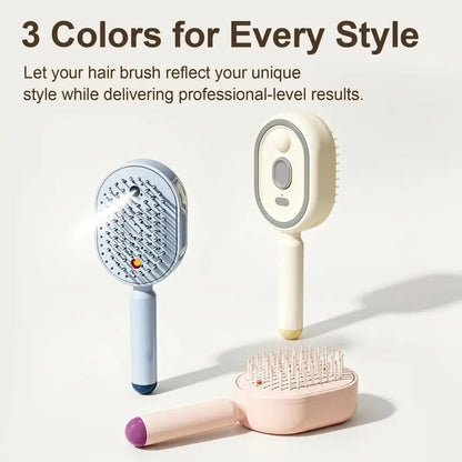 ✨ ✨ 1-Click Self-Cleaning Detangling Hair Brush wit✨ 1-Click Self-Cleaning Detangling Hair Brush with Hydrating Mist | Frizz Control & Scalp Massage 💆‍♀️