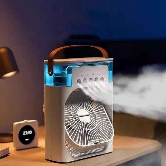 🏆 Beat the Summer Heat | 3-in-1 Portable Personal Air Cooler & Humidifier with 7-Color LED Night Light