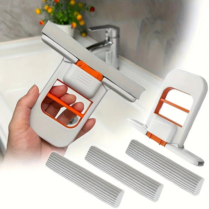 🏆 Magic Mini Foldable Mop | Self-Squeezing, Ultra-Absorbent & Space-Saving Cleaner ✨