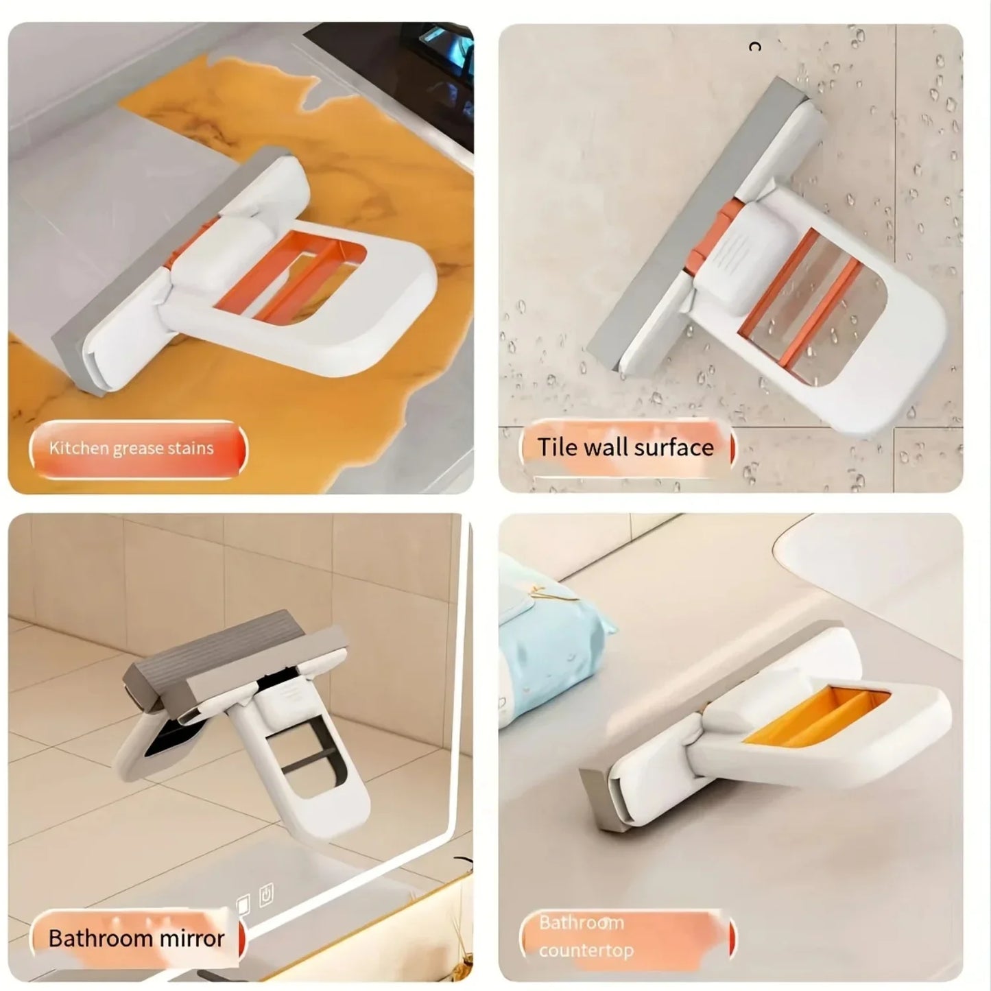 🏆 Magic Mini Foldable Mop | Self-Squeezing, Ultra-Absorbent & Space-Saving Cleaner ✨
