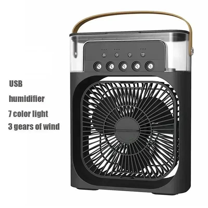 🏆🏆 Beat the Summer Heat | 3-in-1 Portable Personal Air Cooler & Humidifier with 7-Color LED Night Light