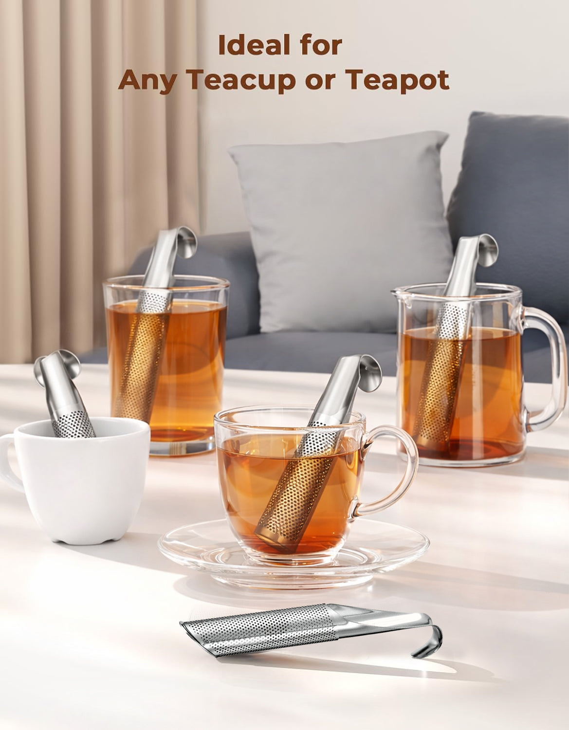 🍵 2-in-1 Tea Scoop Infuser — ✨Ultra-Fine Mesh Strainer, Effortless Loose Leaf Steeping Tool for a Perfect Brew! 🌿