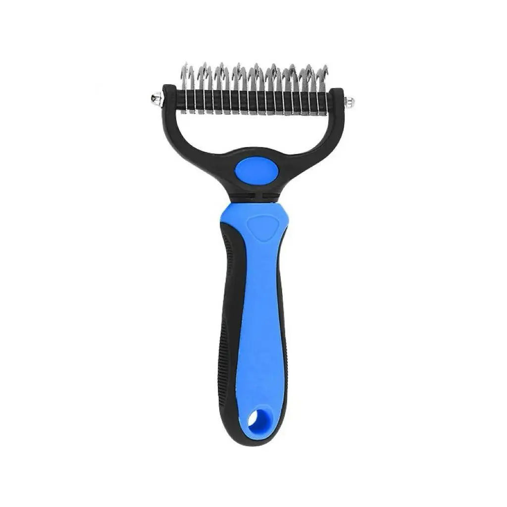 🏆 Dual-Sided Pet Dematting Rake & Undercoat Comb | Pain-Free Grooming Tool for Long-Haired Dogs & Cats ✨