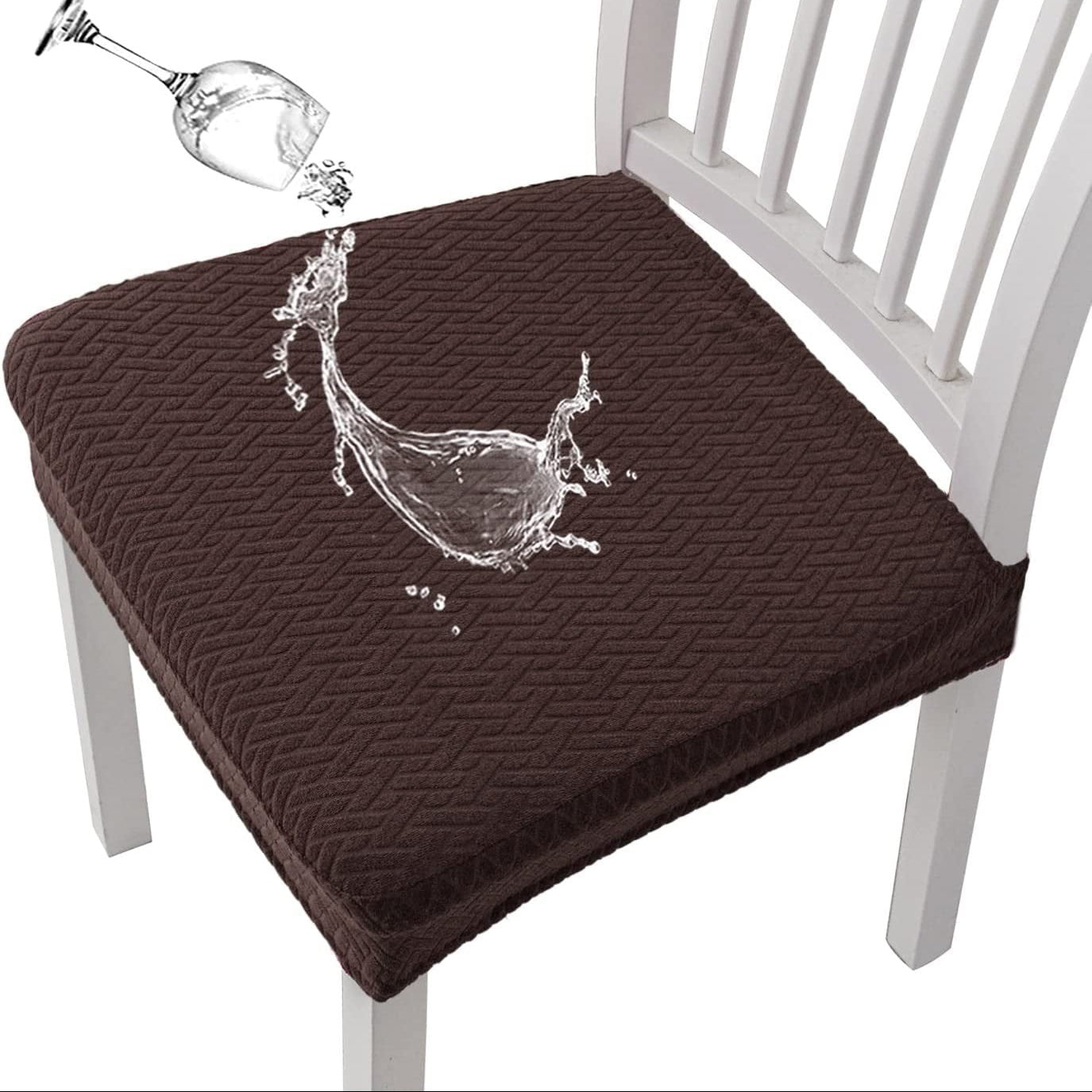 👜🪑 Waterproof Jacquard Chair Covers — ✨Stretchy, Durable & Non-Slip Seat Protectors for Dining Room, Pets & Kids! 🌟