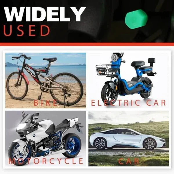 ✨ Universal Luminous Tire Valve Caps —Glow-in-the-Dark Neon Wheel Covers for Cars & Bikes 🚗
