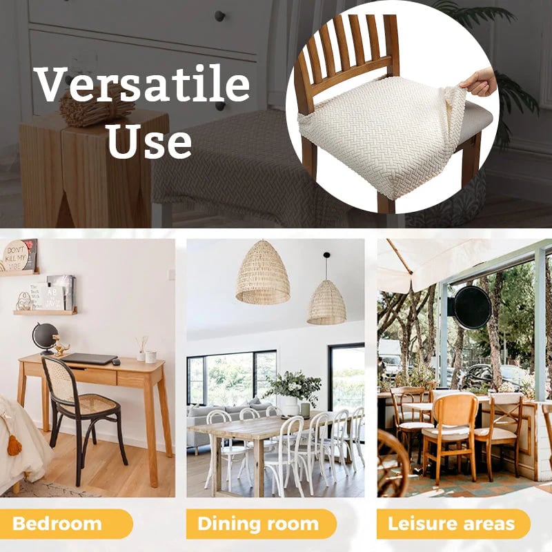 👜🪑 Waterproof Jacquard Chair Covers — ✨Stretchy, Durable & Non-Slip Seat Protectors for Dining Room, Pets & Kids! 🌟