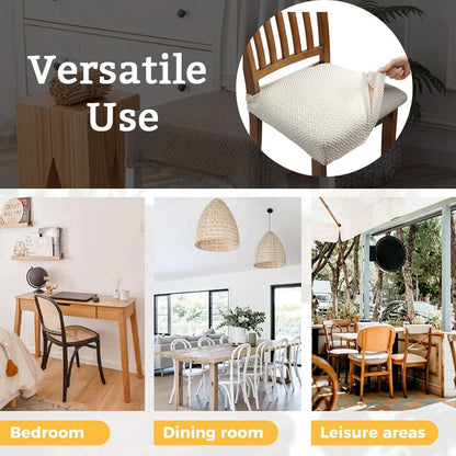 👜🪑 Waterproof Jacquard Chair Covers — ✨Stretchy, Durable & Non-Slip Seat Protectors for Dining Room, Pets & Kids! 🌟