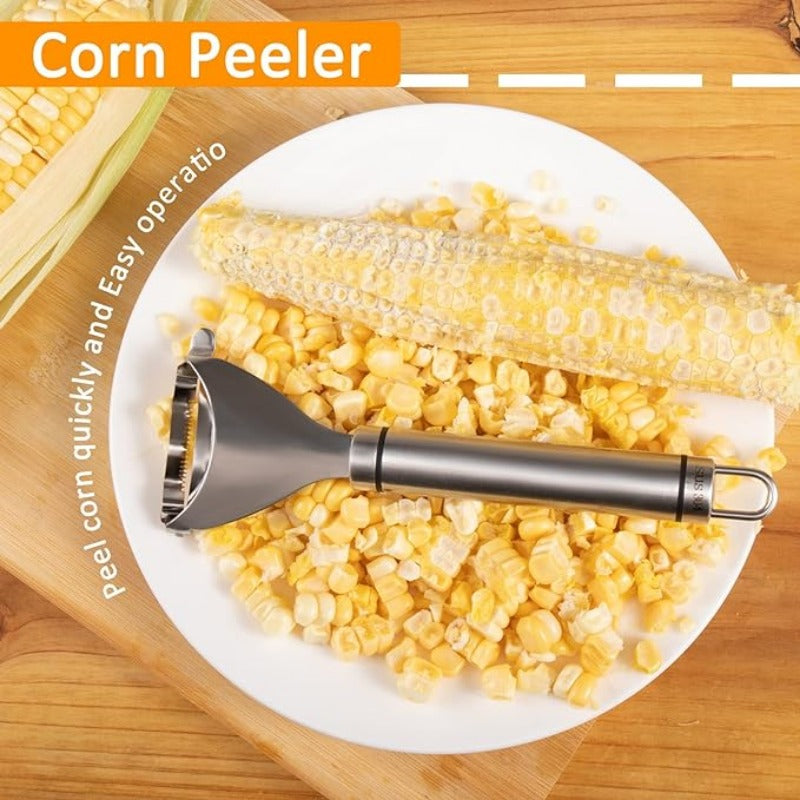 🌽 Master Corn Planer – ✨Heavy-Duty Stainless Steel, Fast & Mess-Free Corn Stripper Tool for Fresh Kitchen Prep! 🏆