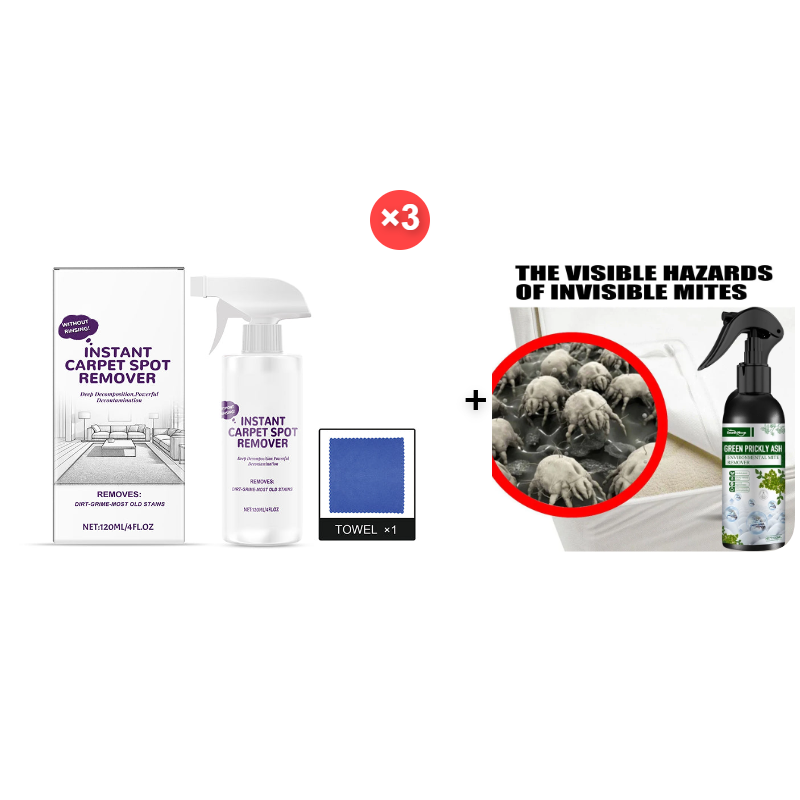 🥳2026 HOT SALE🥳💞50K+ SOLD!☕️🧼 50% OFF! Powerful Carpet Stain Remover – No harsh fumes, hypoallergenic. Fast‑drying formula. Spray, wait, wipe – done. Restores carpet like new. 🏡💚