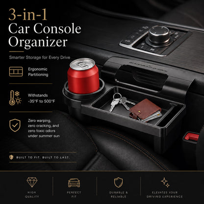 3-in-1 Car Console Organizer: The "Zero-Friction" Cockpit Defender