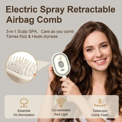 ✨ ✨ 1-Click Self-Cleaning Detangling Hair Brush wit✨ 1-Click Self-Cleaning Detangling Hair Brush with Hydrating Mist | Frizz Control & Scalp Massage 💆‍♀️