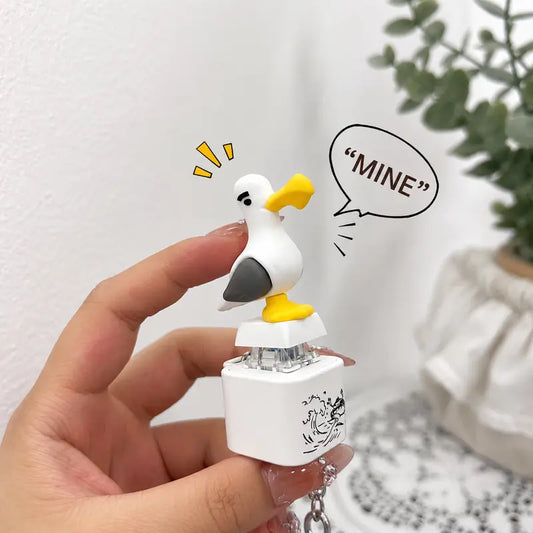 Seagull MINE! Button Keychain-Real Sound & LED Light