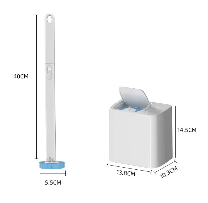 🚽Disposable Toilet Brush Set -with Built-In Cleaner & 60Refills