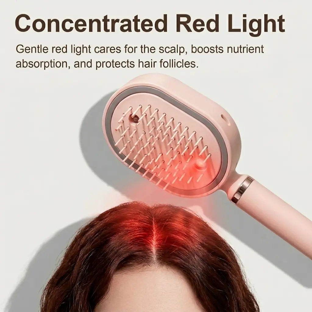 ✨ ✨ 1-Click Self-Cleaning Detangling Hair Brush wit✨ 1-Click Self-Cleaning Detangling Hair Brush with Hydrating Mist | Frizz Control & Scalp Massage 💆‍♀️
