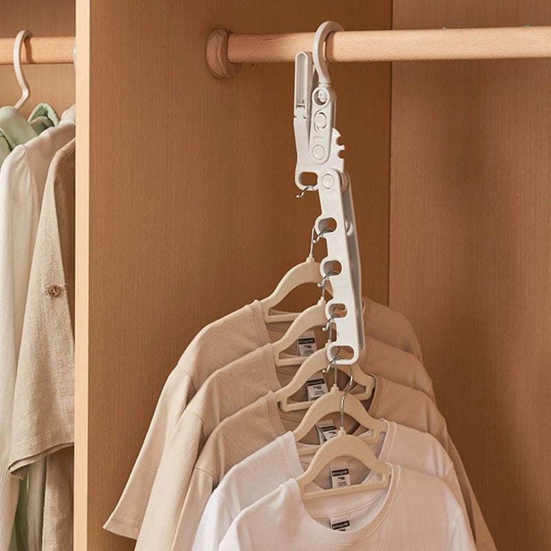 🏆 Last Day Special Price £8.99 ! 🔥Buy 1 Get 1 Free🎁 Portable Foldable Clothes Hanger
