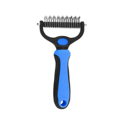 🏆 Dual-Sided Pet Dematting Rake & Undercoat Comb | Pain-Free Grooming Tool for Long-Haired Dogs & Cats ✨